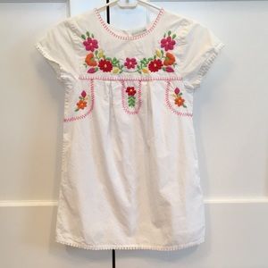Garnet Hill Girls Embroidered Dress